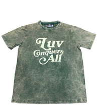 Load image into Gallery viewer, Luv conquers all acid washed shirt