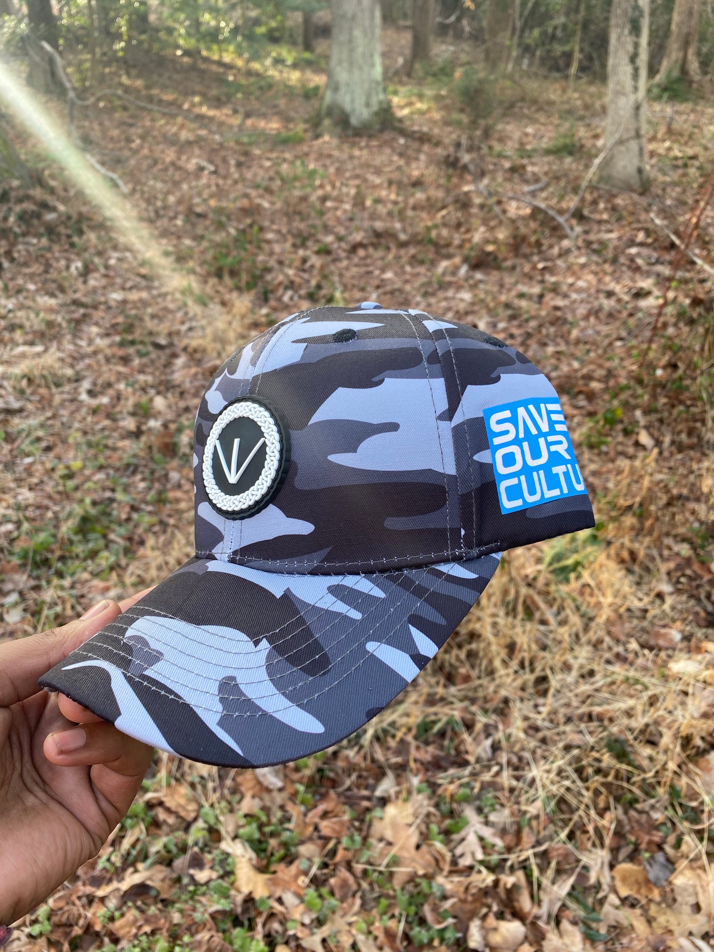 “Save our culture” camo cap